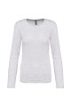 Dames T-shirt lange mouw Kariban K383 ASH HEATHER